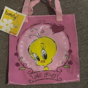 Looney Tunes Tweety Pink Tote Bag